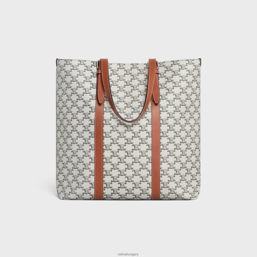 kiegészítők CELINE Cabas csattal triomphe vászonból és borjúbőrből tan/ekrü férfiak J6P4882100