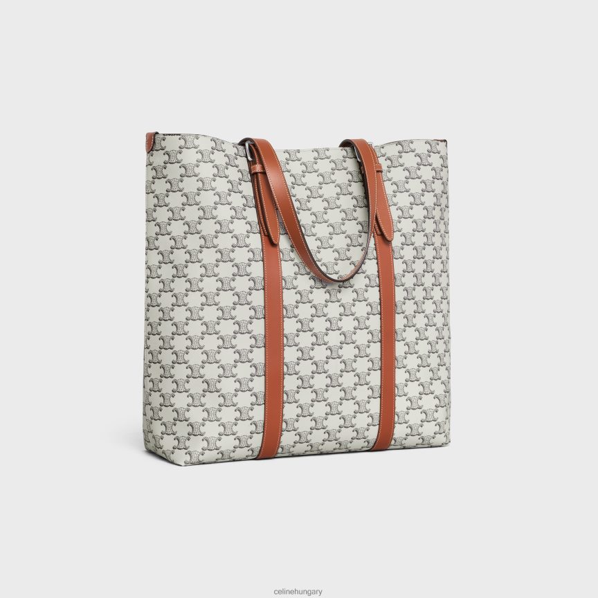 kiegészítők CELINE Cabas csattal triomphe vászonból és borjúbőrből tan/ekrü férfiak J6P4882100