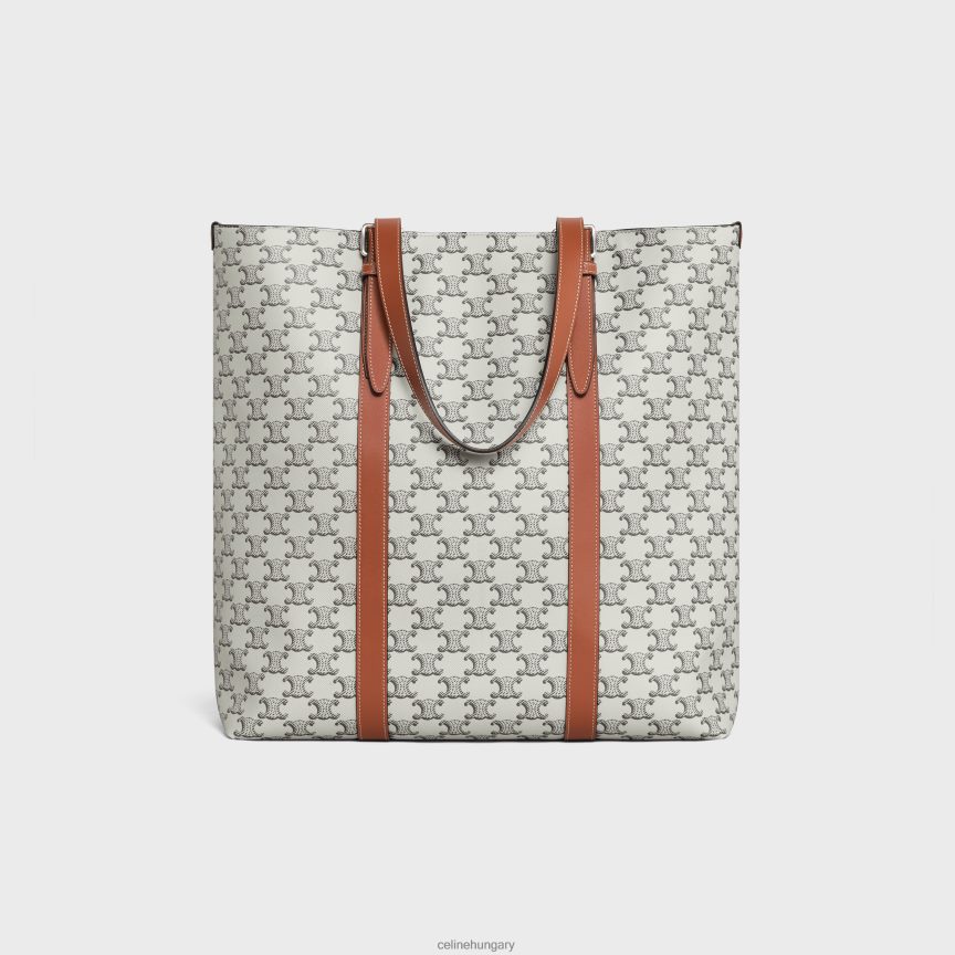 kiegészítők CELINE Cabas csattal triomphe vászonból és borjúbőrből tan/ekrü férfiak J6P4882100