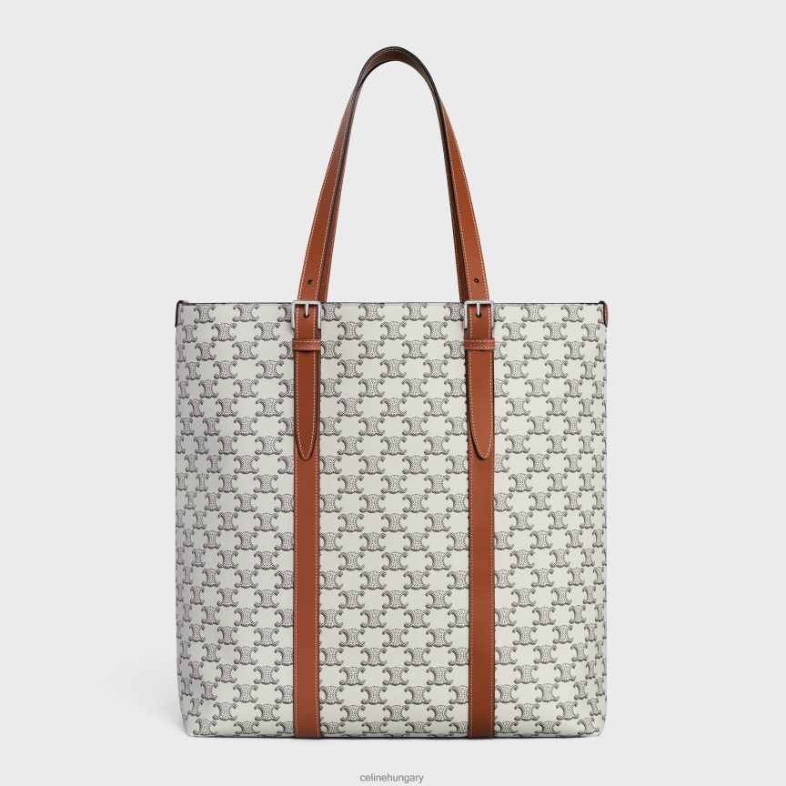 kiegészítők CELINE Cabas csattal triomphe vászonból és borjúbőrből tan/ekrü férfiak J6P4882100