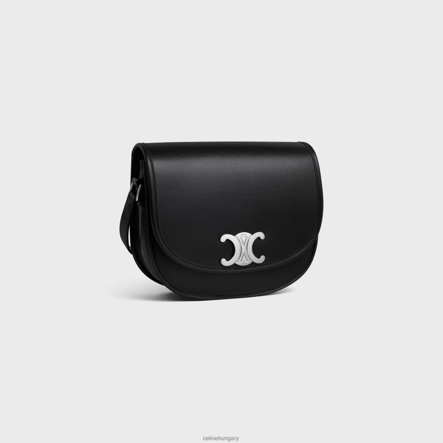 kiegészítők CELINE közepes besace triomphe rugalmas természetes borjúbőrből fekete férfiak J6P4882105