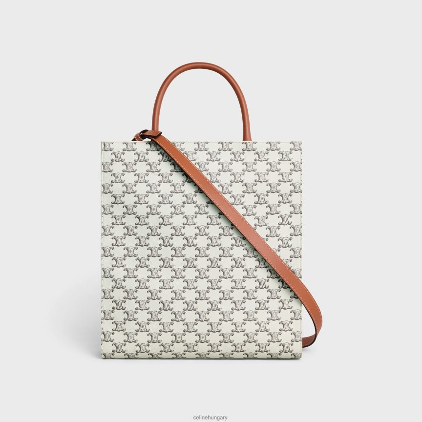 kiegészítők CELINE közepes függőleges kabinok triumph vászonban nyomattal tan/ekrü férfiak J6P4882099