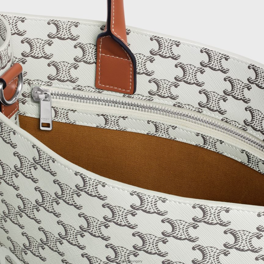 kiegészítők CELINE közepes függőleges kabinok triumph vászonban nyomattal tan/ekrü férfiak J6P4882099