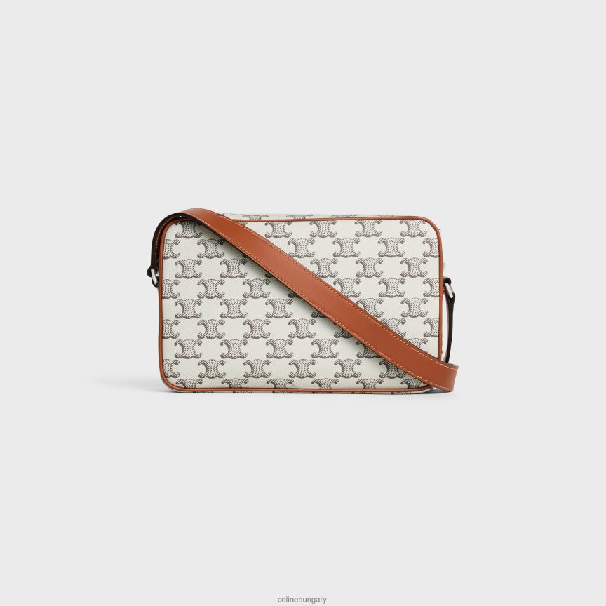 kiegészítők CELINE közepes futártáska triumph vászonból, nyomattal tan/ekrü férfiak J6P4882091