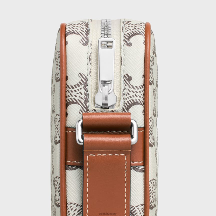 kiegészítők CELINE közepes futártáska triumph vászonból, nyomattal tan/ekrü férfiak J6P4882091