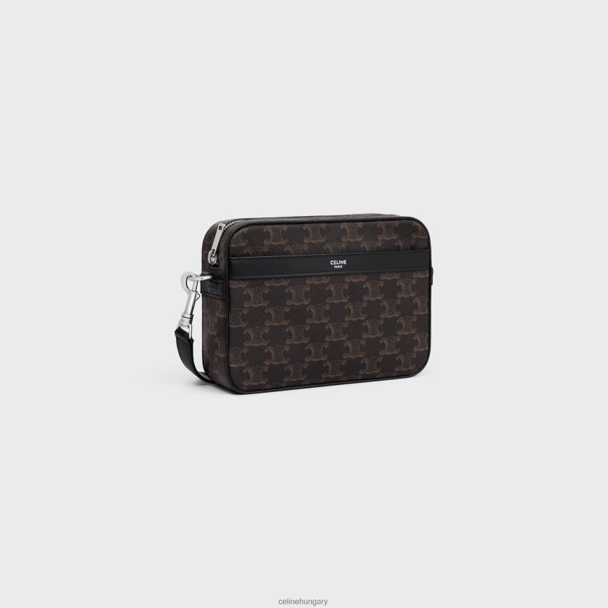 kiegészítők CELINE kis hírnök triumph vászonból és borjúbőrből fekete férfiak J6P4882083