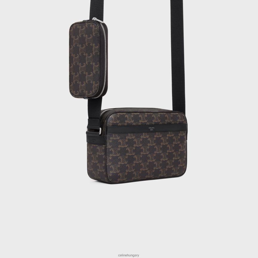 kiegészítők CELINE multi messenger triomphe vászonból és borjúbőrből fekete férfiak J6P4882093