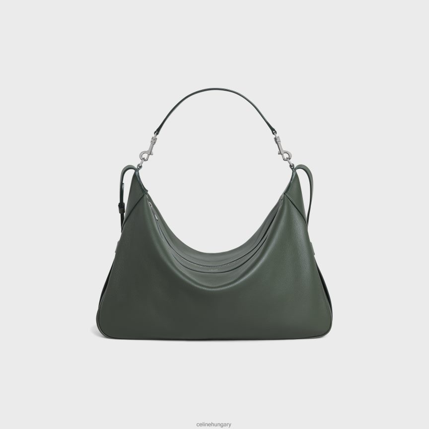 kiegészítők CELINE nagy pántos romy rugalmas borjúbőrből sötét hadsereg férfiak J6P4882076