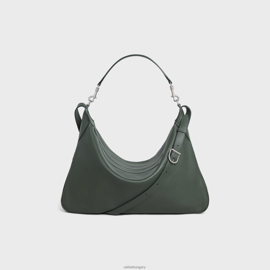 kiegészítők CELINE nagy pántos romy rugalmas borjúbőrből sötét hadsereg férfiak J6P4882076