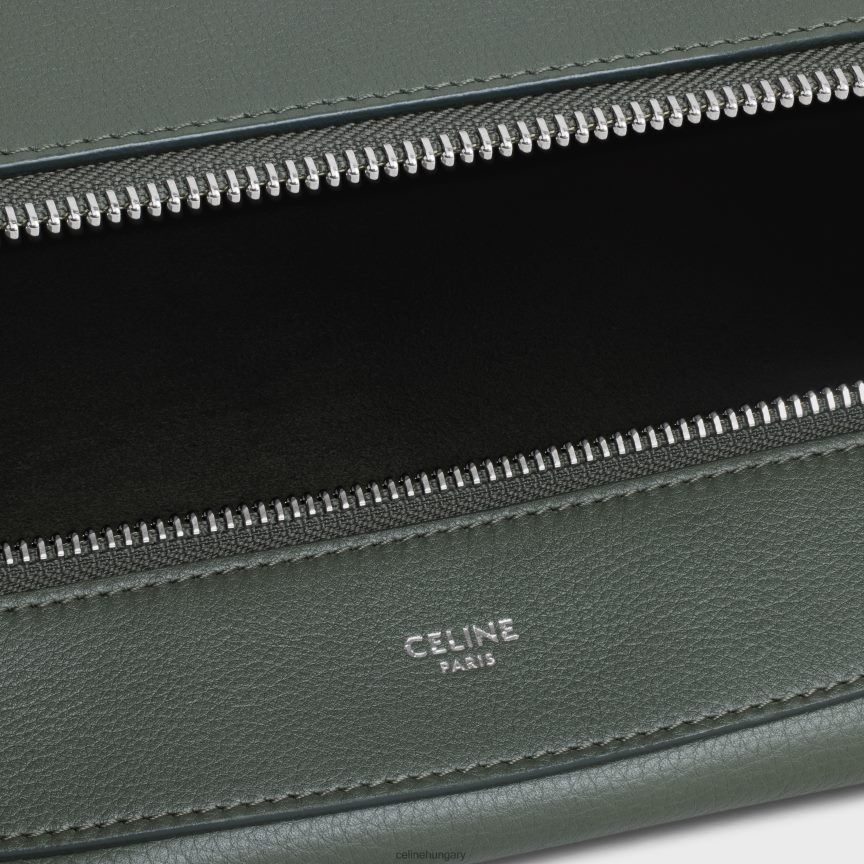 kiegészítők CELINE nagy pántos romy rugalmas borjúbőrből sötét hadsereg férfiak J6P4882076