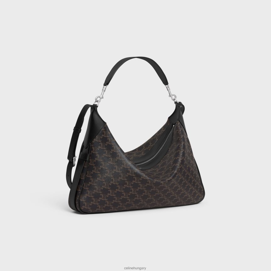 kiegészítők CELINE nagy pántos romy triomphe vászonból és borjúbőrből fekete férfiak J6P4882075