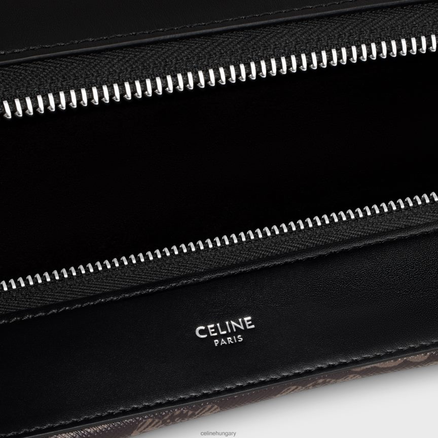 kiegészítők CELINE nagy pántos romy triomphe vászonból és borjúbőrből fekete férfiak J6P4882075