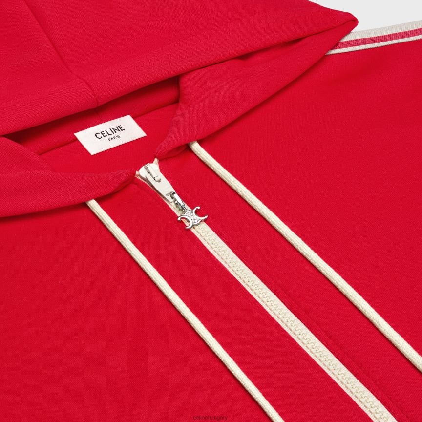 ruházat CELINE atléta kabát dupla arcú mezben piros/törtfehér férfiak J6P4881953