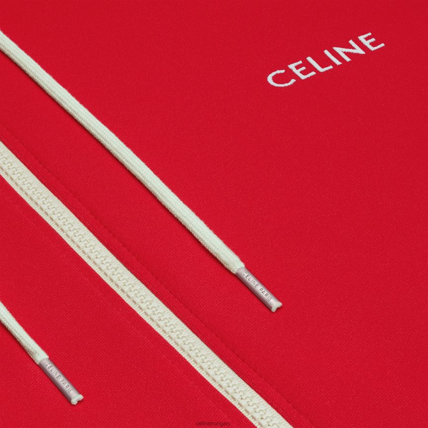 ruházat CELINE atléta kabát dupla arcú mezben piros/törtfehér férfiak J6P4881953