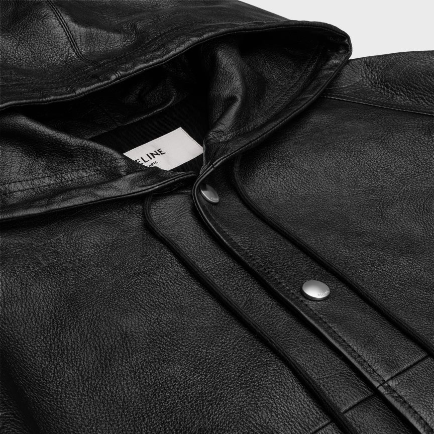 ruházat CELINE bő blúz kabát puha báránybőrből fekete férfiak J6P4881783