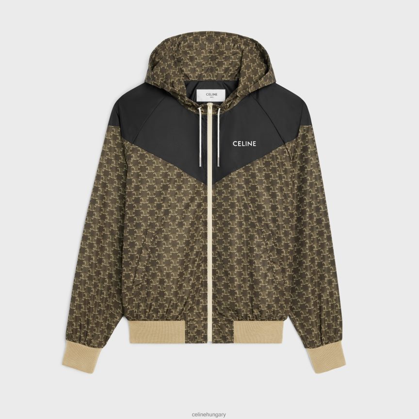 ruházat CELINE blúz kabát monogramos nylonból bézs/fekete férfiak J6P4881855