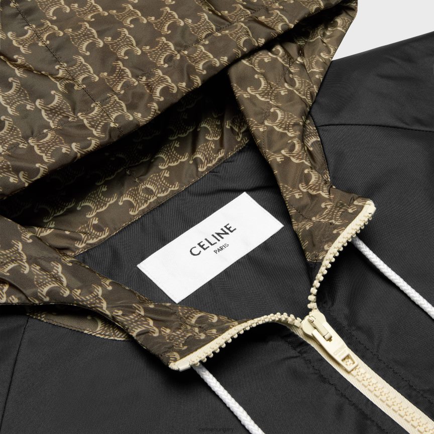 ruházat CELINE blúz kabát monogramos nylonból bézs/fekete férfiak J6P4881855