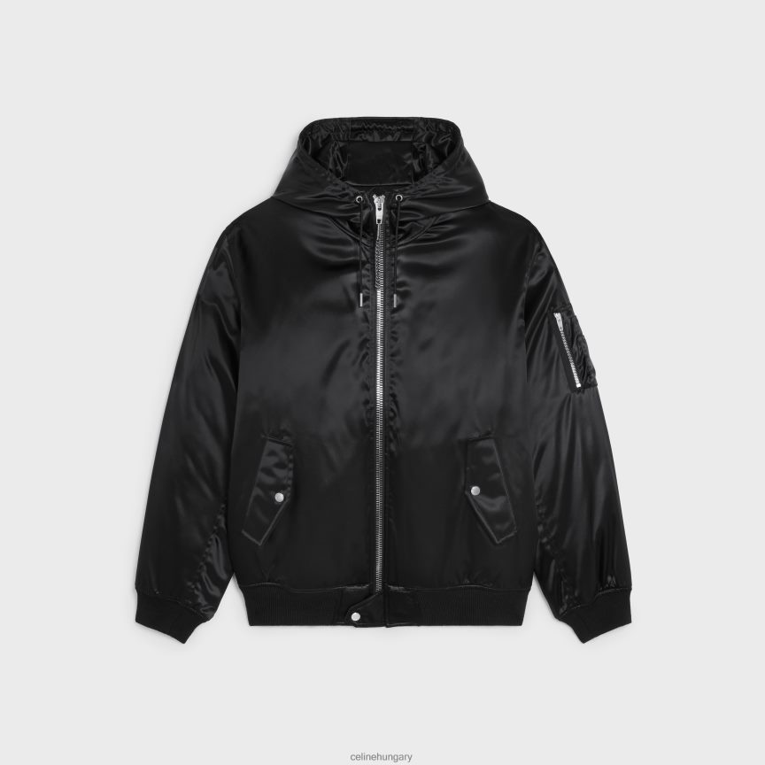 ruházat CELINE bomber dzseki szatén bevonatú nylonból fekete férfiak J6P4881828