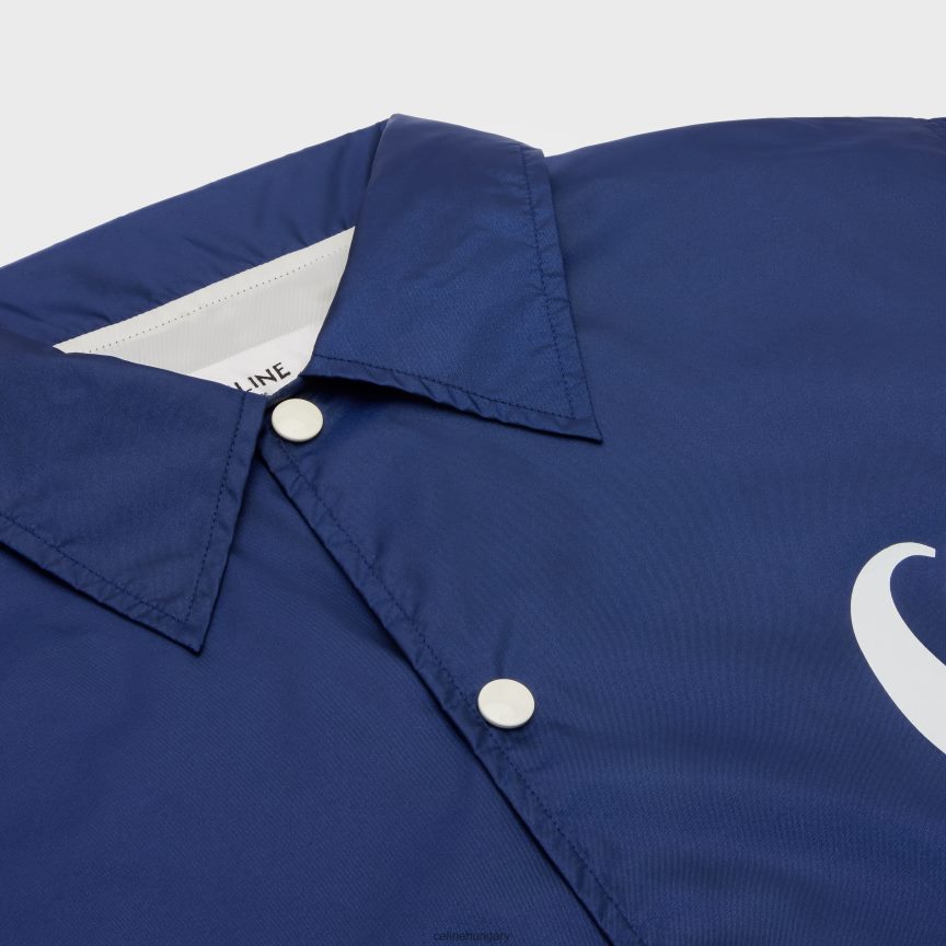 ruházat CELINE hosszú edzőkabát könnyű nejlonból sötétkék férfiak J6P4881850