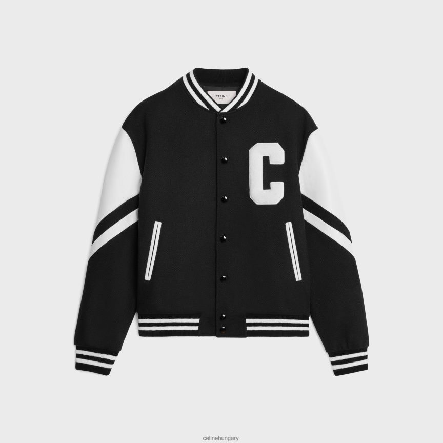 ruházat CELINE jackson teddy kabát texturált gyapjúból fekete férfiak J6P4881775