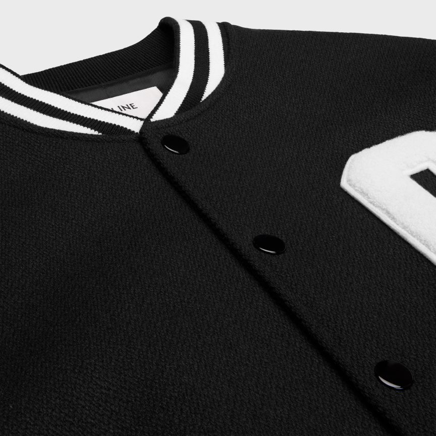 ruházat CELINE jackson teddy kabát texturált gyapjúból fekete férfiak J6P4881775