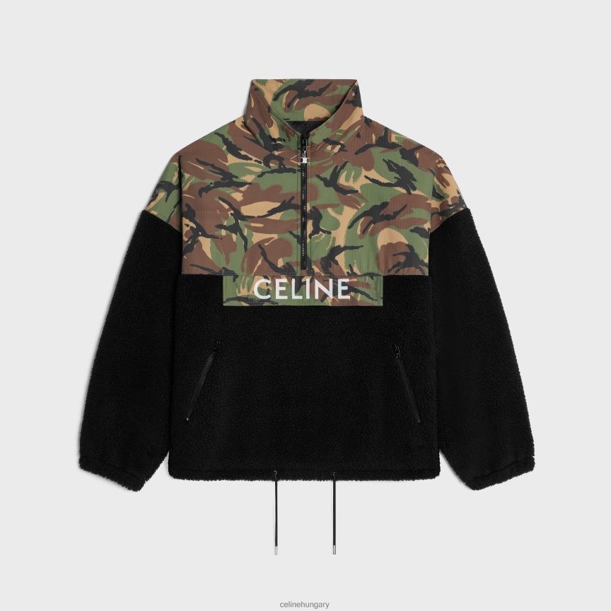 ruházat CELINE két anyagú kabát fekete/terepszínű férfiak J6P4881806