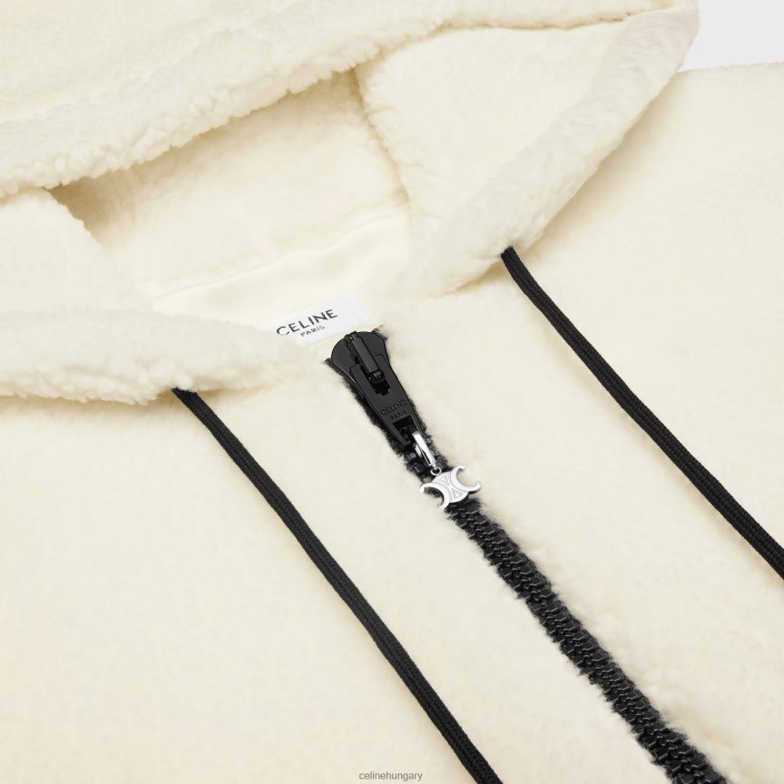 ruházat CELINE kabát polárból törtfehér/fekete férfiak J6P4881805