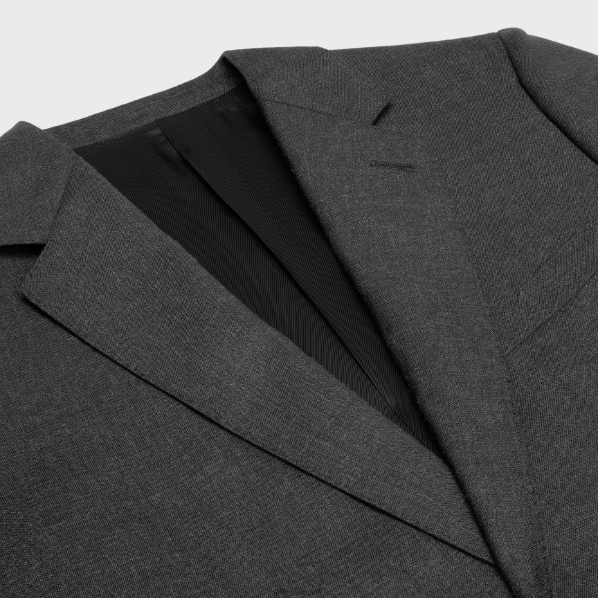 ruházat CELINE klasszikus könnyű gyapjú kabát antracit férfiak J6P4881871