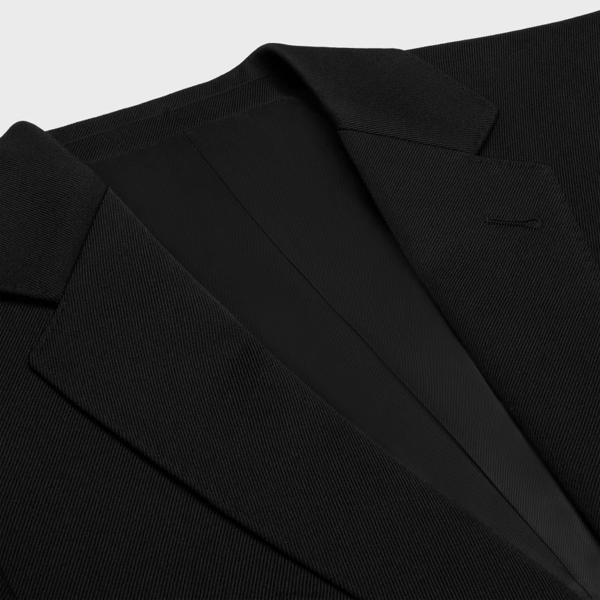 ruházat CELINE klasszikus kabát átlós gyapjúból fekete férfiak J6P4881786