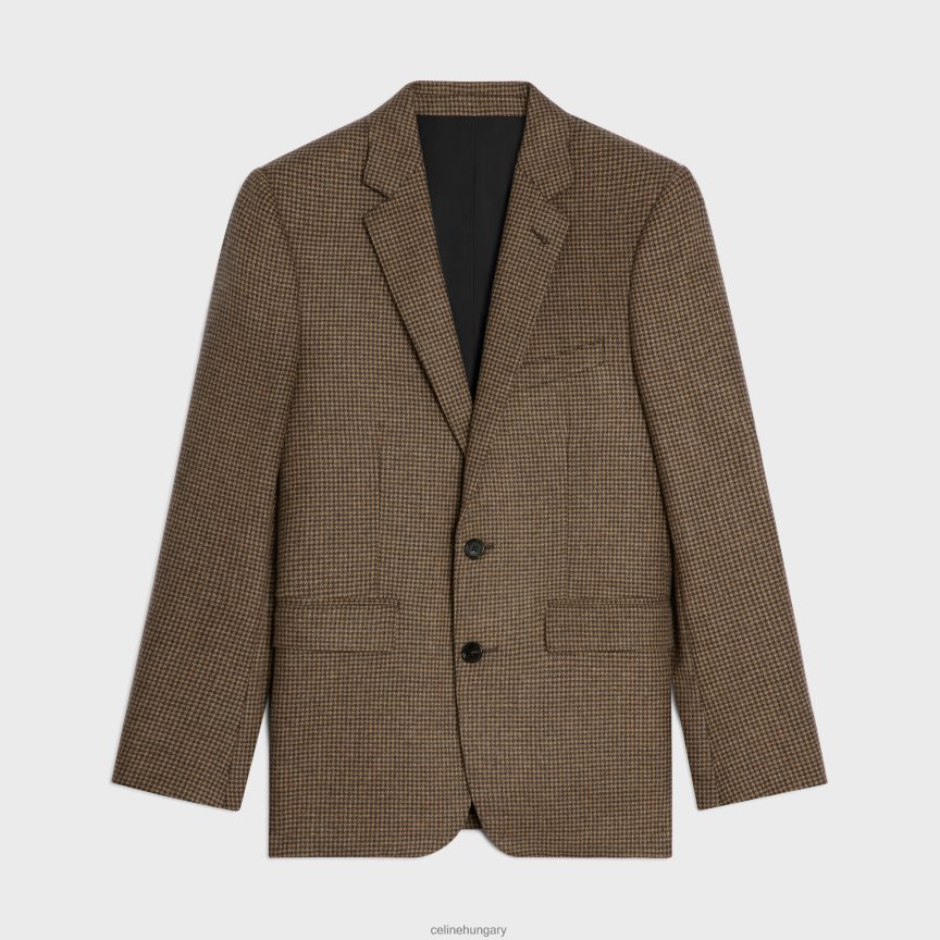 ruházat CELINE klasszikus kasmír flanel kabát teve/marron férfiak J6P4881787