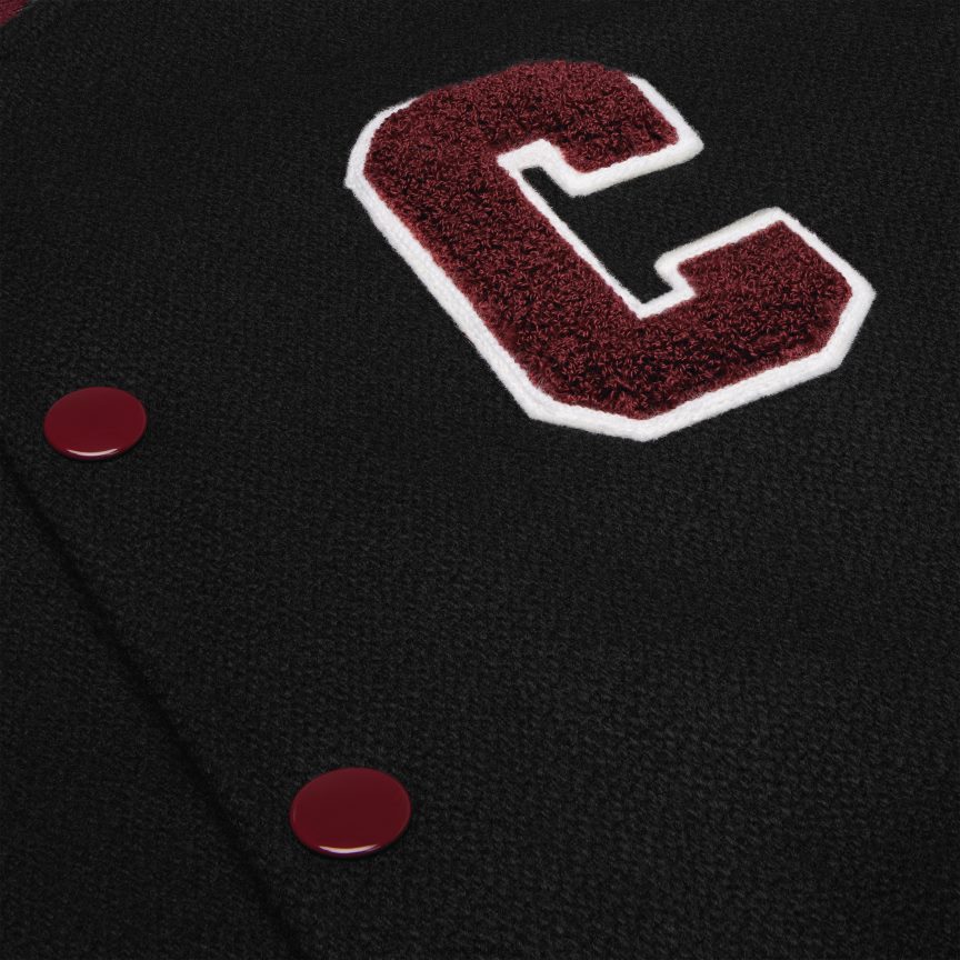 ruházat CELINE klasszikus teddy kabát texturált gyapjúból fekete/bordó férfiak J6P4881837