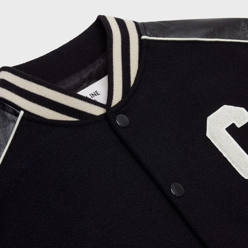 ruházat CELINE klasszikus teddy kabát texturált gyapjúból fekete férfiak J6P4881838