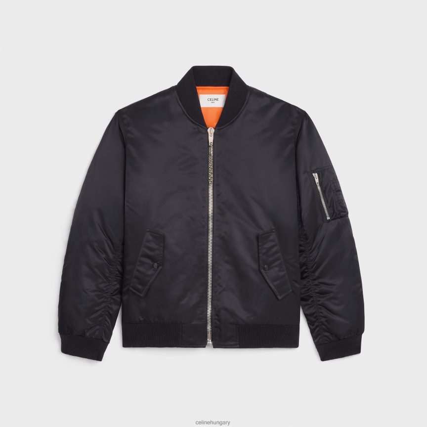 ruházat CELINE nejlon twill bomber dzseki fekete férfiak J6P4881829