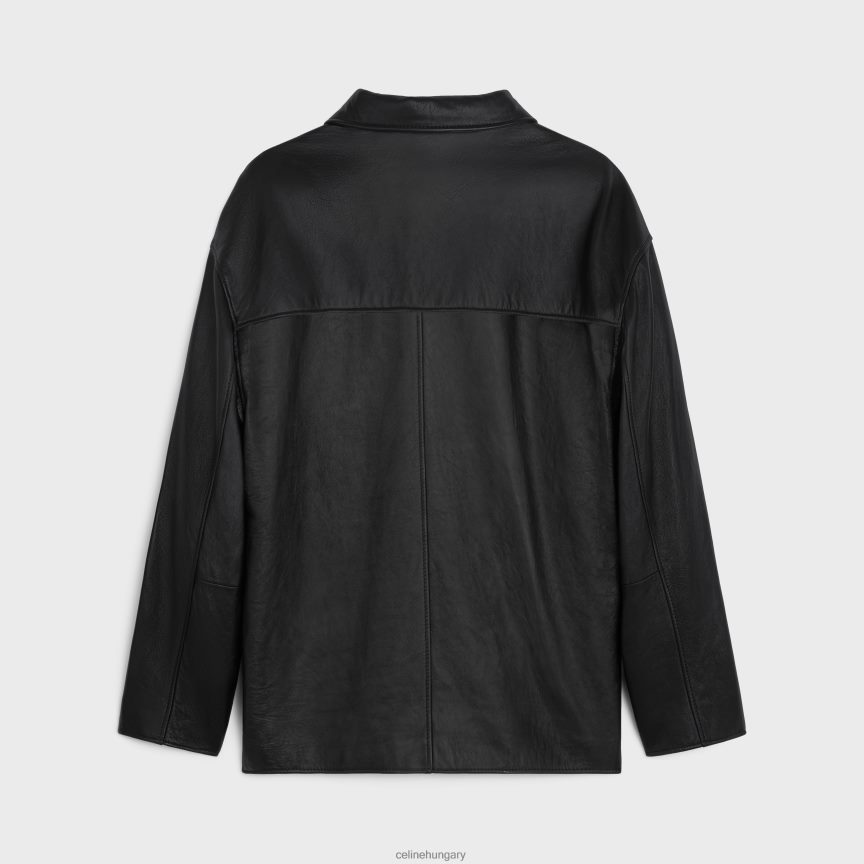 ruházat CELINE puha báránybőrből készült rendőrkabát fekete férfiak J6P4881779