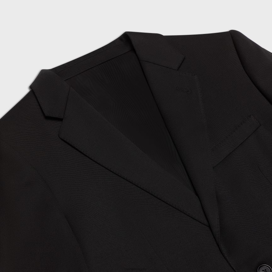 ruházat CELINE rövid grain de poudre kabát ultra fekete férfiak J6P4881887