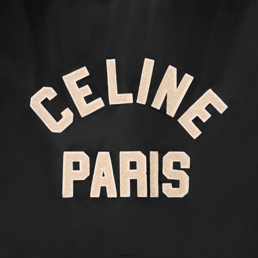 ruházat CELINE túlméretezett kapucnis nylon kabát fekete férfiak J6P4881853