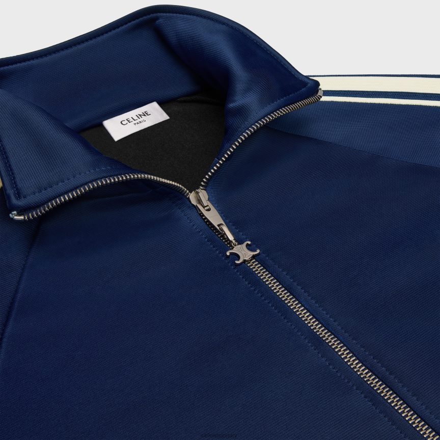 ruházat CELINE tréningruha kabát vintage dupla mezben sötétkék/törtfehér férfiak J6P4881808