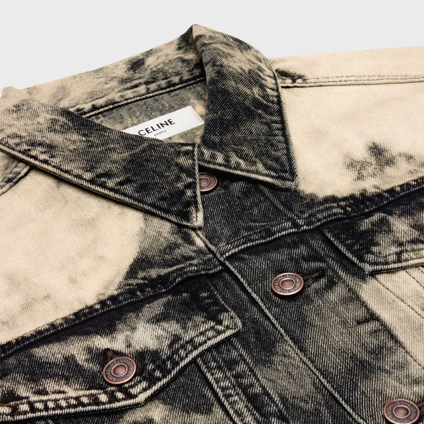 ruházat CELINE v alakú kamionos farmer dzseki harris mosás férfiak J6P4881990