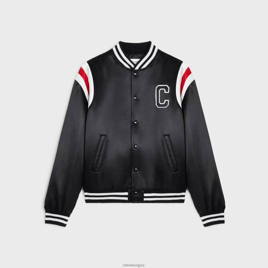 ruházat CELINE vastag szatén bomber dzseki fekete férfiak J6P4881843