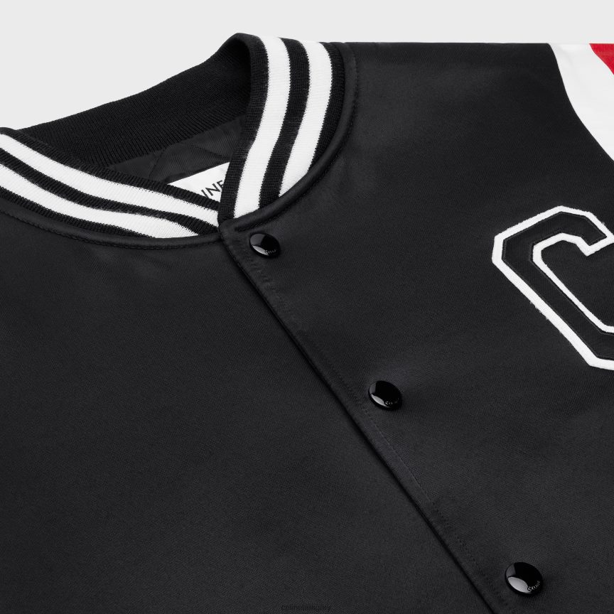 ruházat CELINE vastag szatén bomber dzseki fekete férfiak J6P4881843