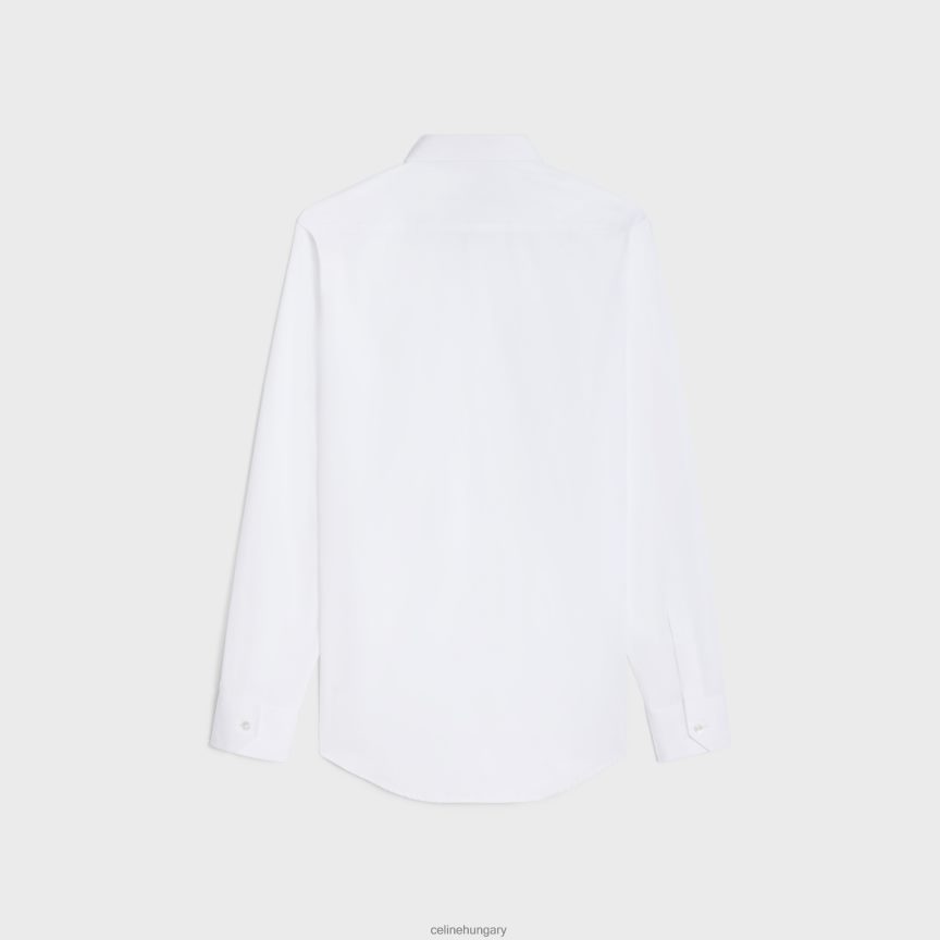 ruházat CELINE bő ing pamut poplinból fehér férfiak J6P4881799