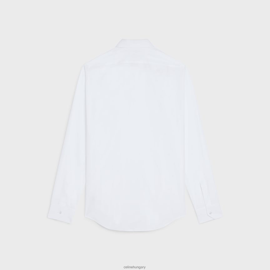 ruházat CELINE bő ing pamut poplinból fehér férfiak J6P4881916
