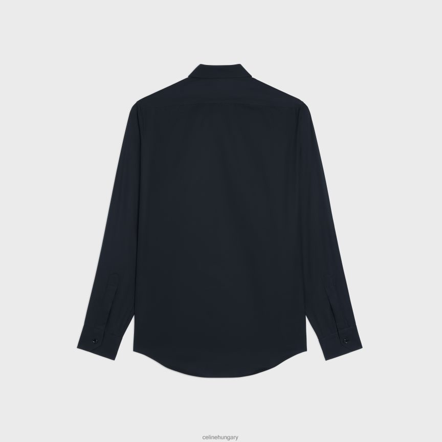 ruházat CELINE bő ing pamut poplinból fekete férfiak J6P4881912