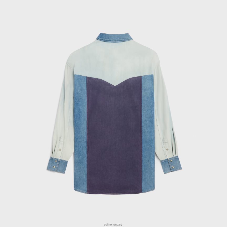 ruházat CELINE farmer nyugati ing leszámolási mosás férfiak J6P4881991