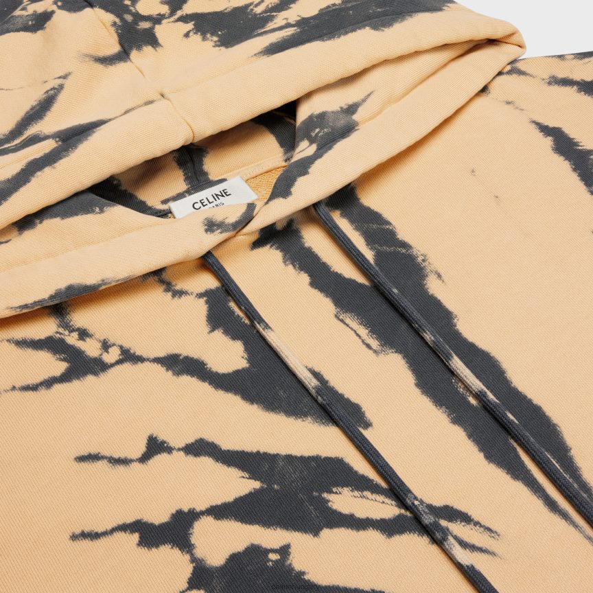 ruházat CELINE bő kapucnis pamut polárból szürke/bézs/fekete férfiak J6P4881947