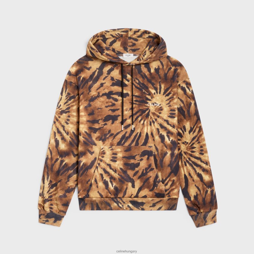 ruházat CELINE bő pulóver jersey polárból barna/fekete/törtfehér férfiak J6P4881946