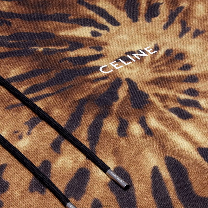 ruházat CELINE bő pulóver jersey polárból barna/fekete/törtfehér férfiak J6P4881946