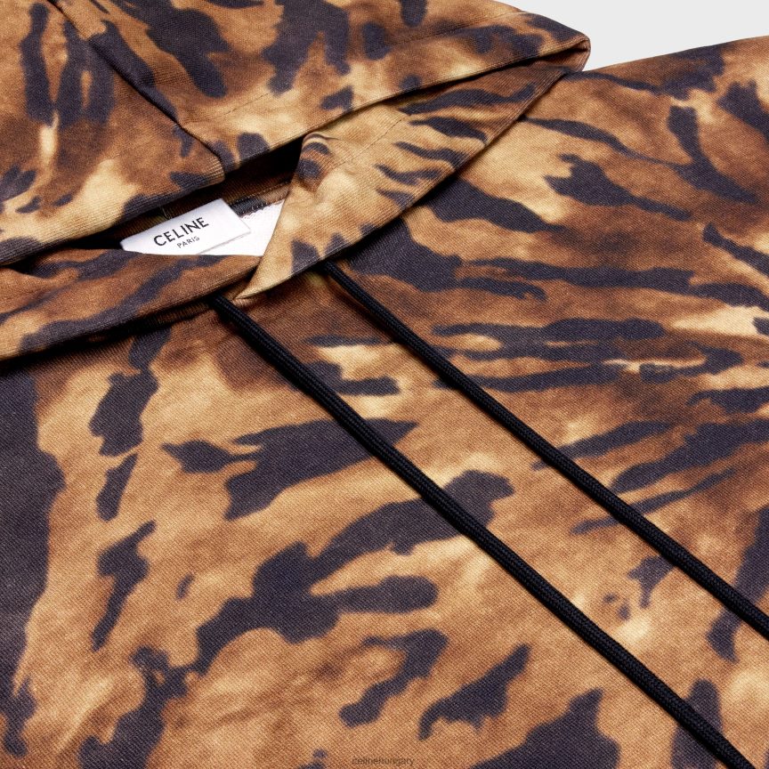 ruházat CELINE bő pulóver jersey polárból barna/fekete/törtfehér férfiak J6P4881946