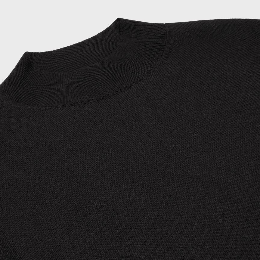 ruházat CELINE álló galléros pulóver merinó pamutból fekete férfiak J6P4881973