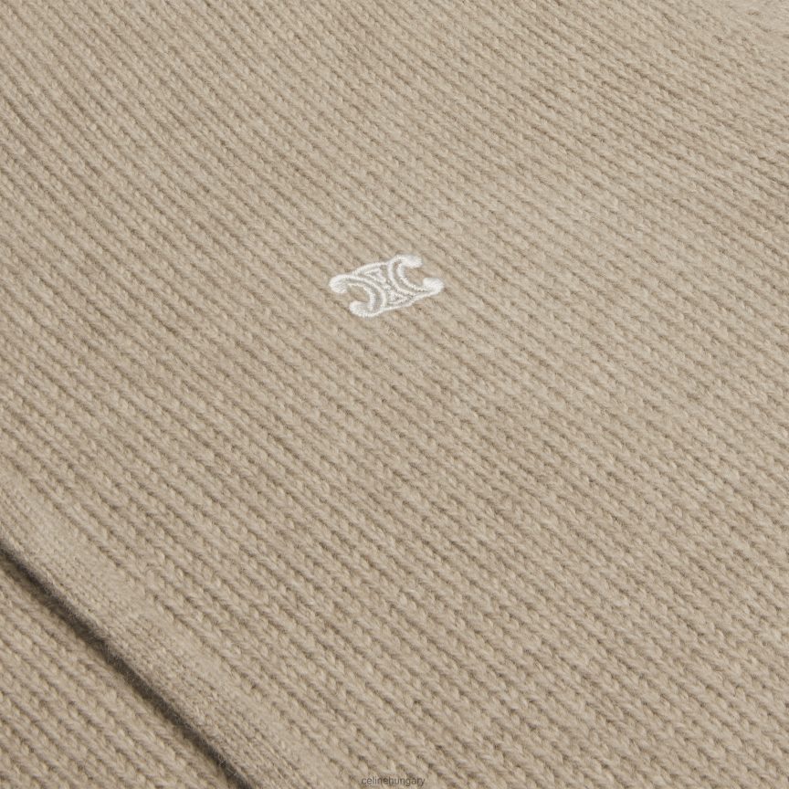 ruházat CELINE triomphe kapucnis pulóver gyapjúból és kasmírból homok férfiak J6P4881803